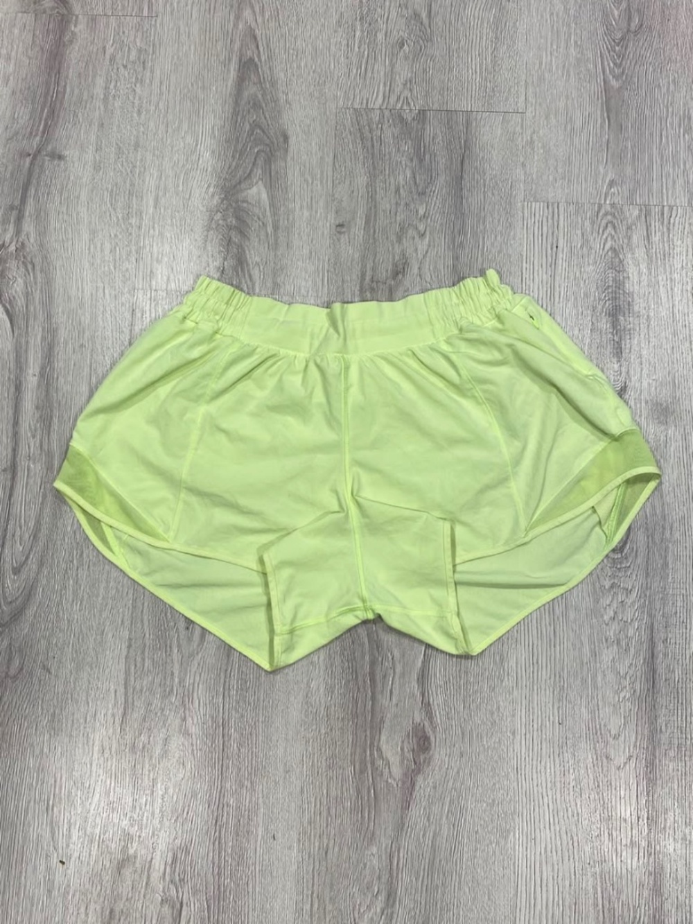 Lululemon Track That Lined Running Shorts Neon Lime Green Size 12